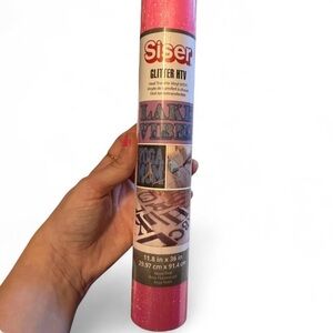 adidas Neon Pink Glitter Vinyl Roll for Party Crafts